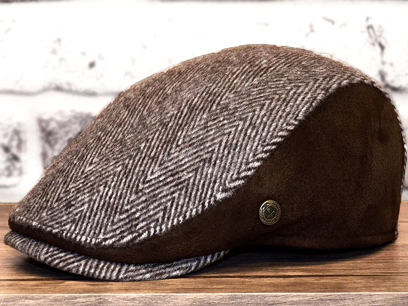 Pozze Kaşmir Süetli Spor Kasket Kahverengi