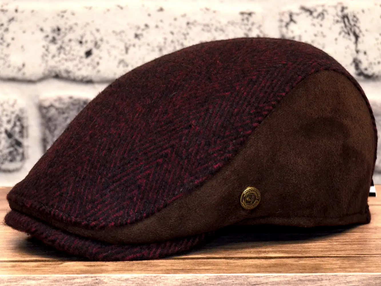 Pozze Kaşmir Süetli Spor Kasket Bordo