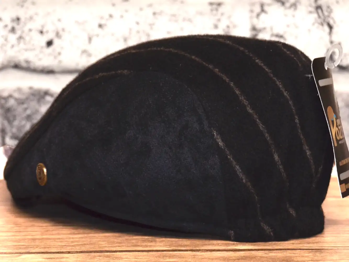 Pozze Kaşmir Süetli Spor Kasket Siyah