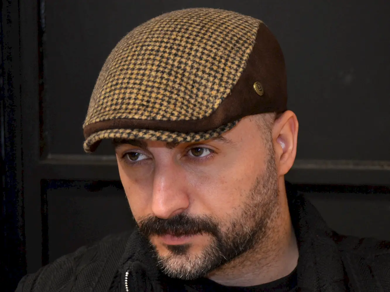 Pozze Kaşmir Süetli Spor Kasket Kamel