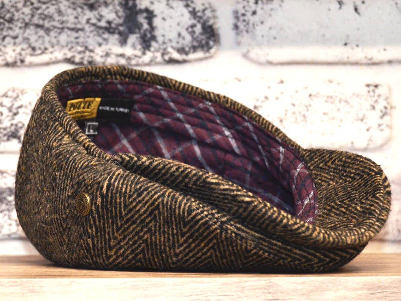 Pozze Kaşmir İtalyan spor Kasket Kamel