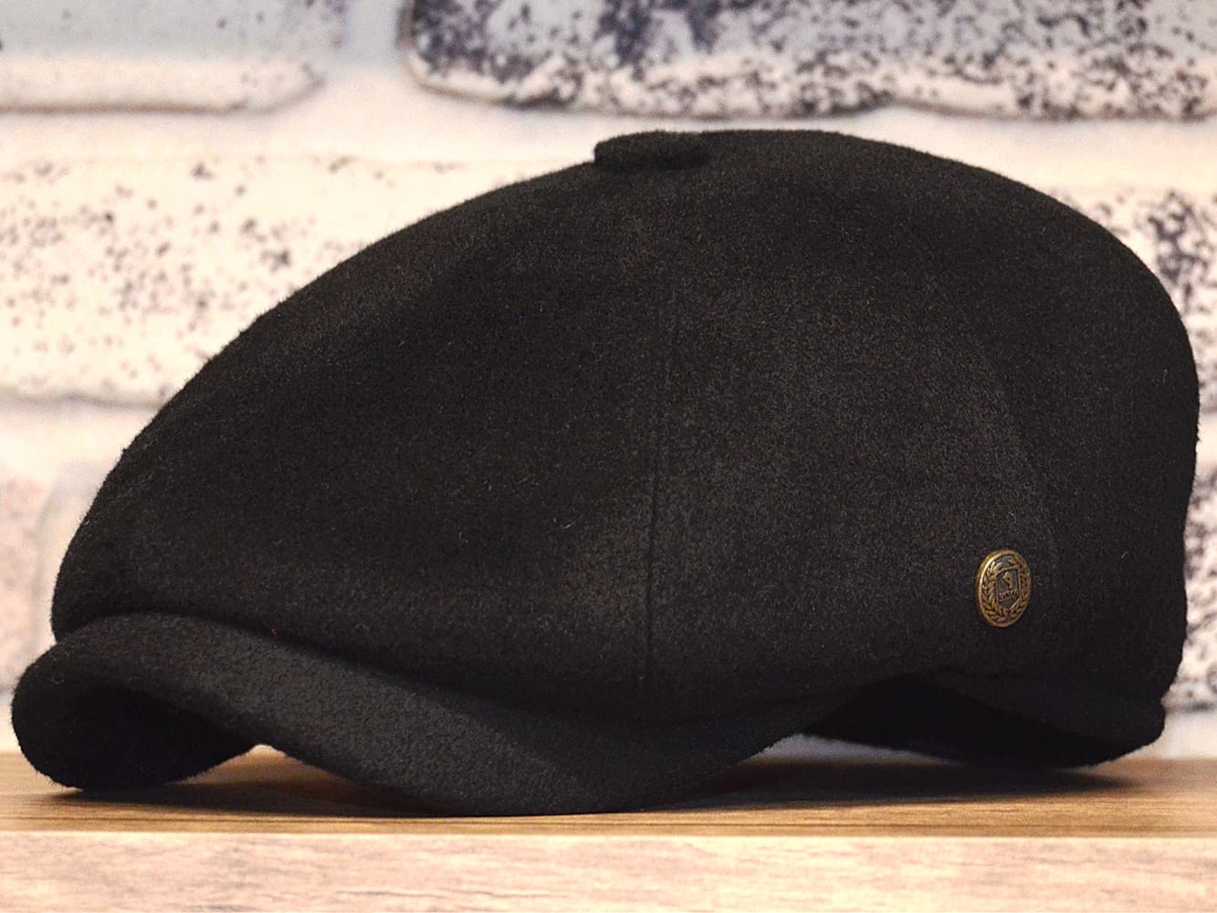 Pozze Kaşmir Peaky Blinder İngiliz Kasket Siyah