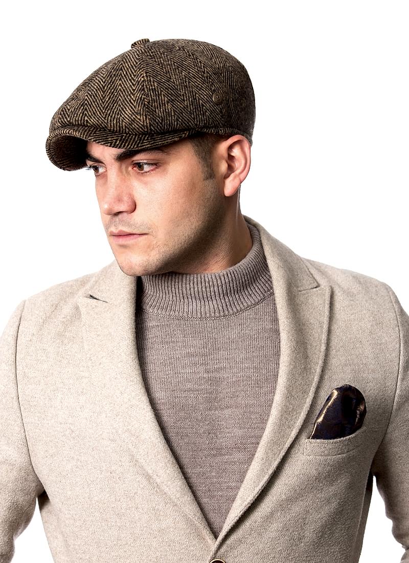 Pozze Kaşmir Balıksırtı Peaky Blinder İngiliz Kamel