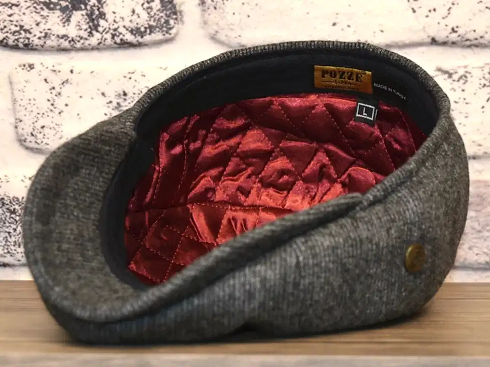 Pozze Yün İngiliz Peaky Blinders Kasket Gri