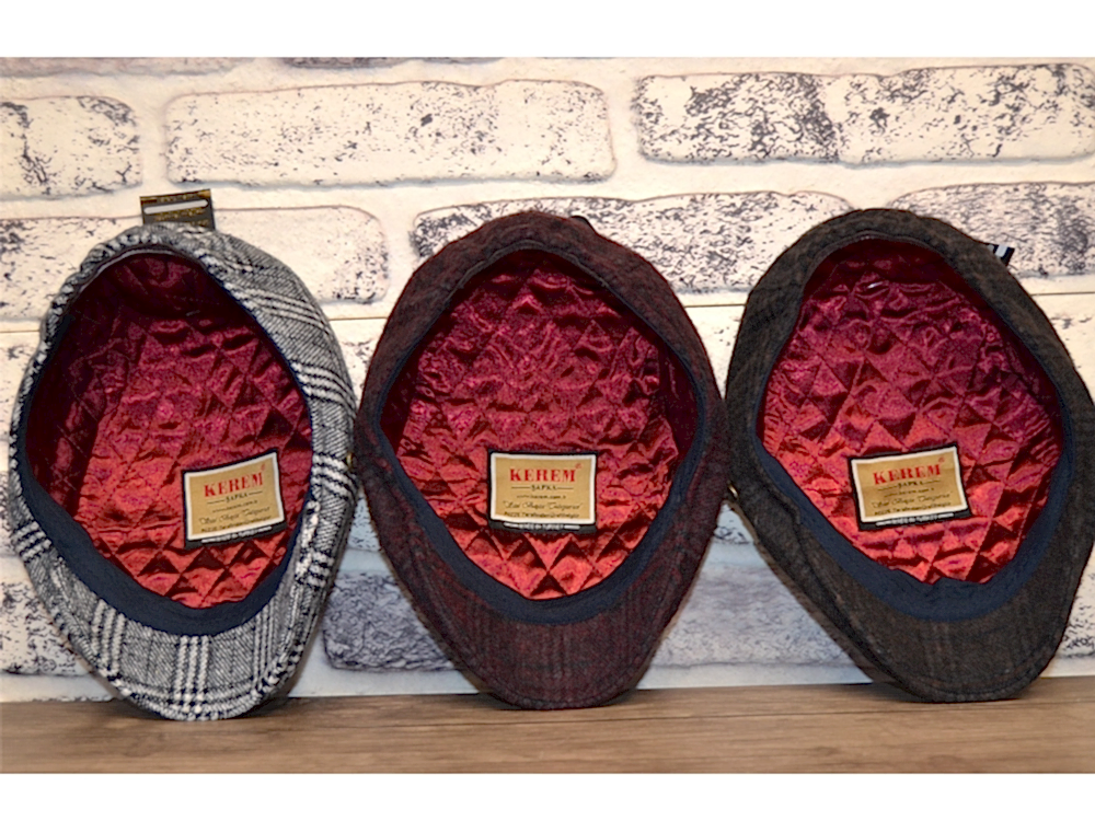 Pozze Kerem Kışlık  Ekoseli Spor Kasket Bordo