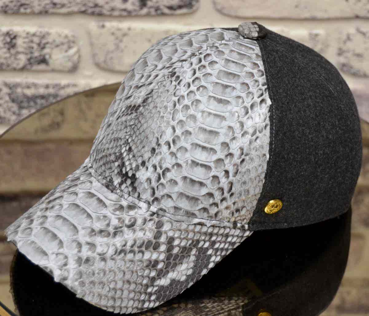 Orijinal Yılan Derisi Detaylı Kep