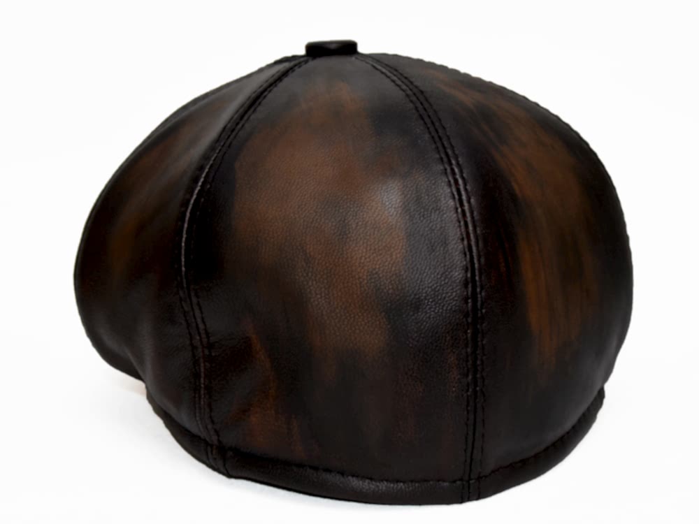 Pozze Özel Üretim İngiliz Model Deri Kasket