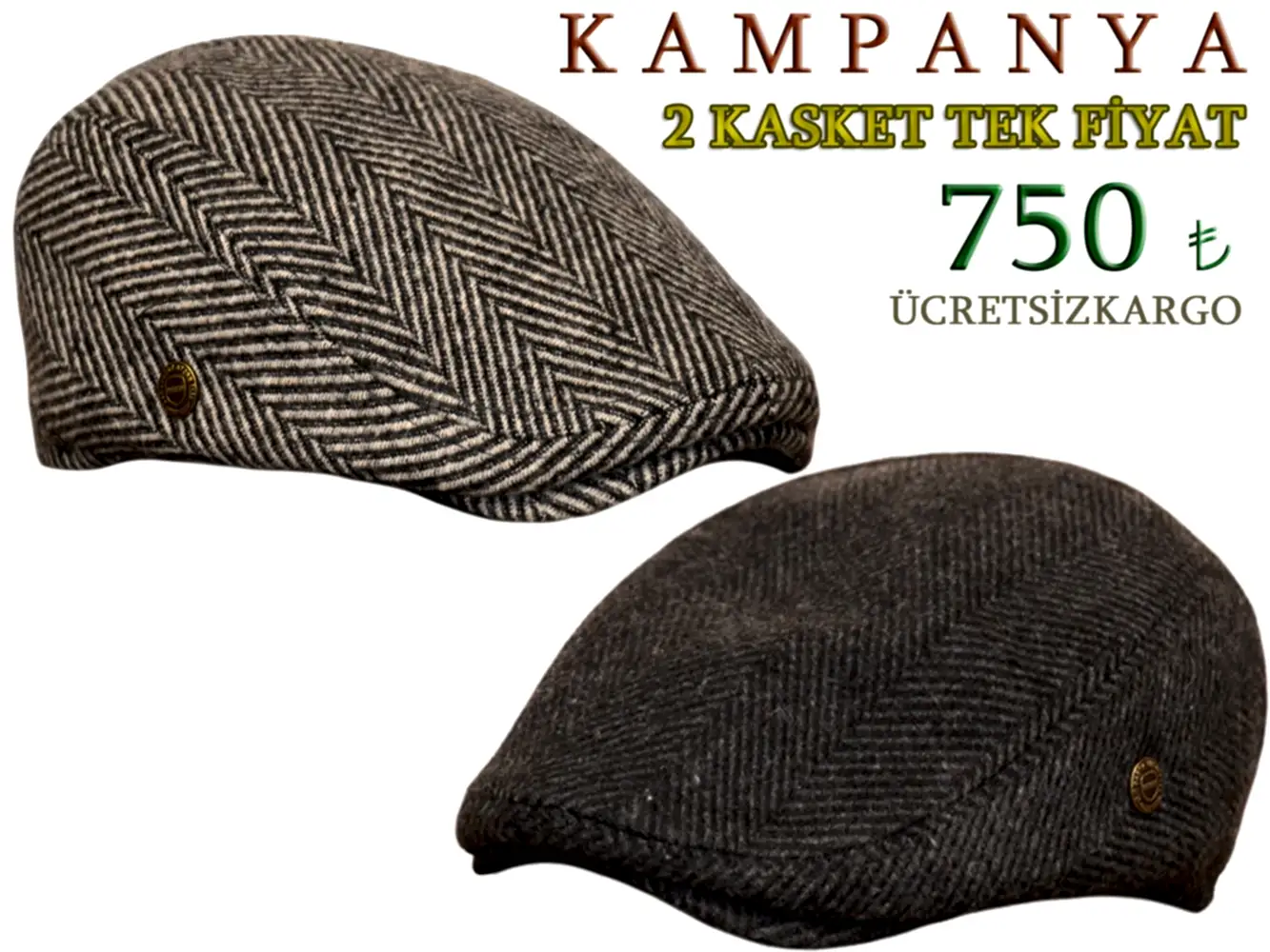 2 ADET KASKET TEK FİYAT