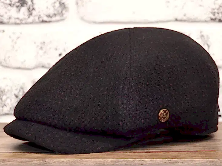 Kaşmir  Yün Kumaş 6 Parçalı Erkek Kasket Şapka