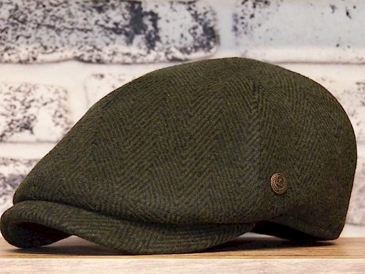 Kışlık Haki Renk Kaşmir Erkek Kasket Şapka