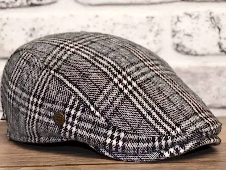 Kışlık Kaşe Ekose Kumaş Erkek Spor Kasket Şapka