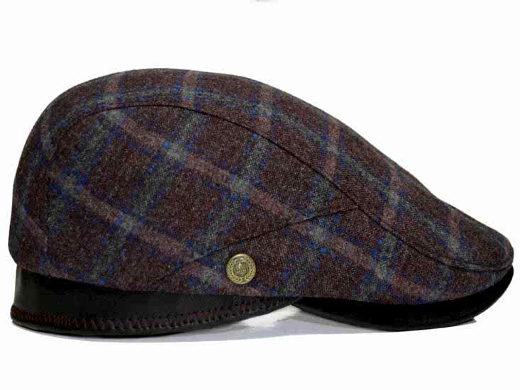 Deri Detaylı Yünlü İtaly Kasket