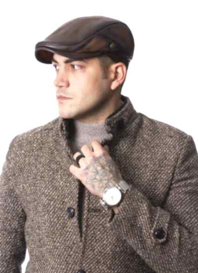 Pozze Özel Üretim İtaly Model Deri Kasket