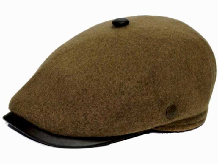 Kamel Keçe Tek Parça Yün Erkek Kasket Şapka