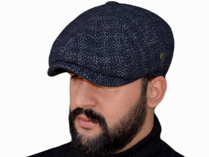 Pozze Kareli Yün Peaky Blinders Kışlık Erkek Şapka İngiliz